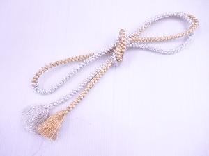 リサイクル　和装小物　帯締め　金銀糸　礼装用　正絹　手組　四つ丸組